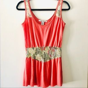 American Rag Melon Flowy Tank XS